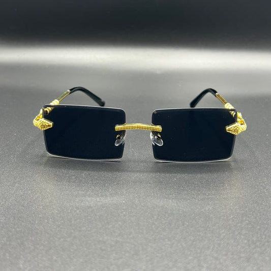 Luxury Rimless rectangle sunglasses